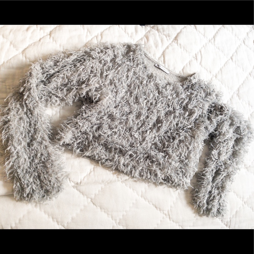 (New) Zara feathered top
